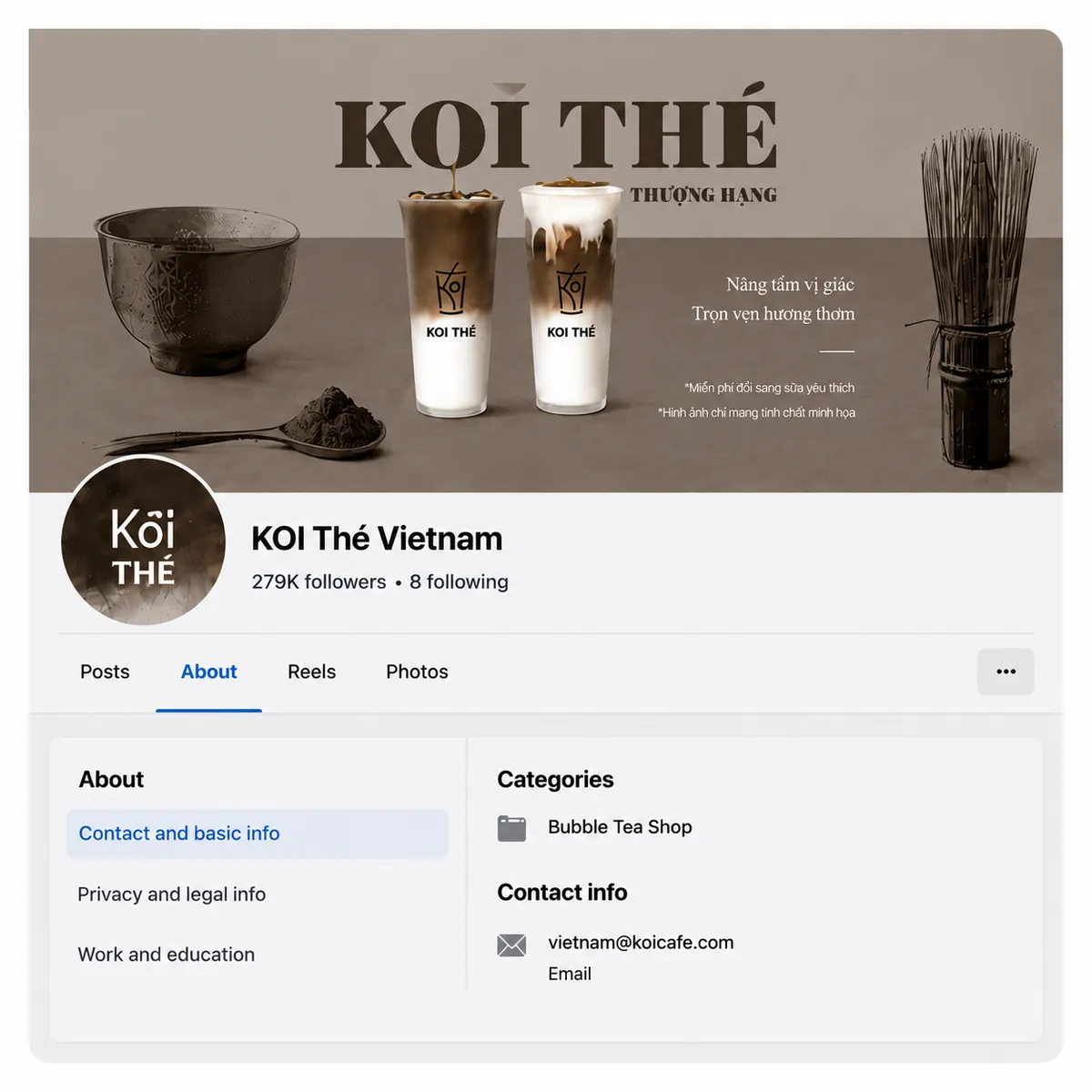 KOI Thế bubble tea redesign — antes