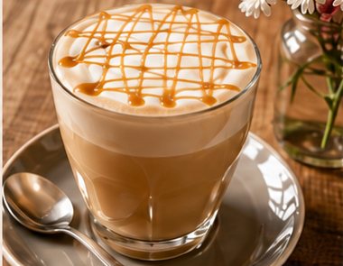 Caramel Latte — café com leite vaporizado e caramelo